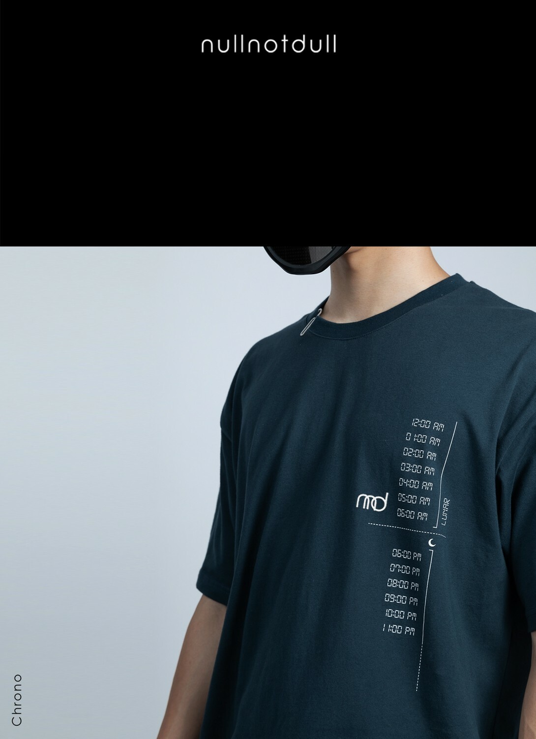 nullnotdull 新款 別針 迴紋針 深藍 Logo 標語 寬鬆短袖 T