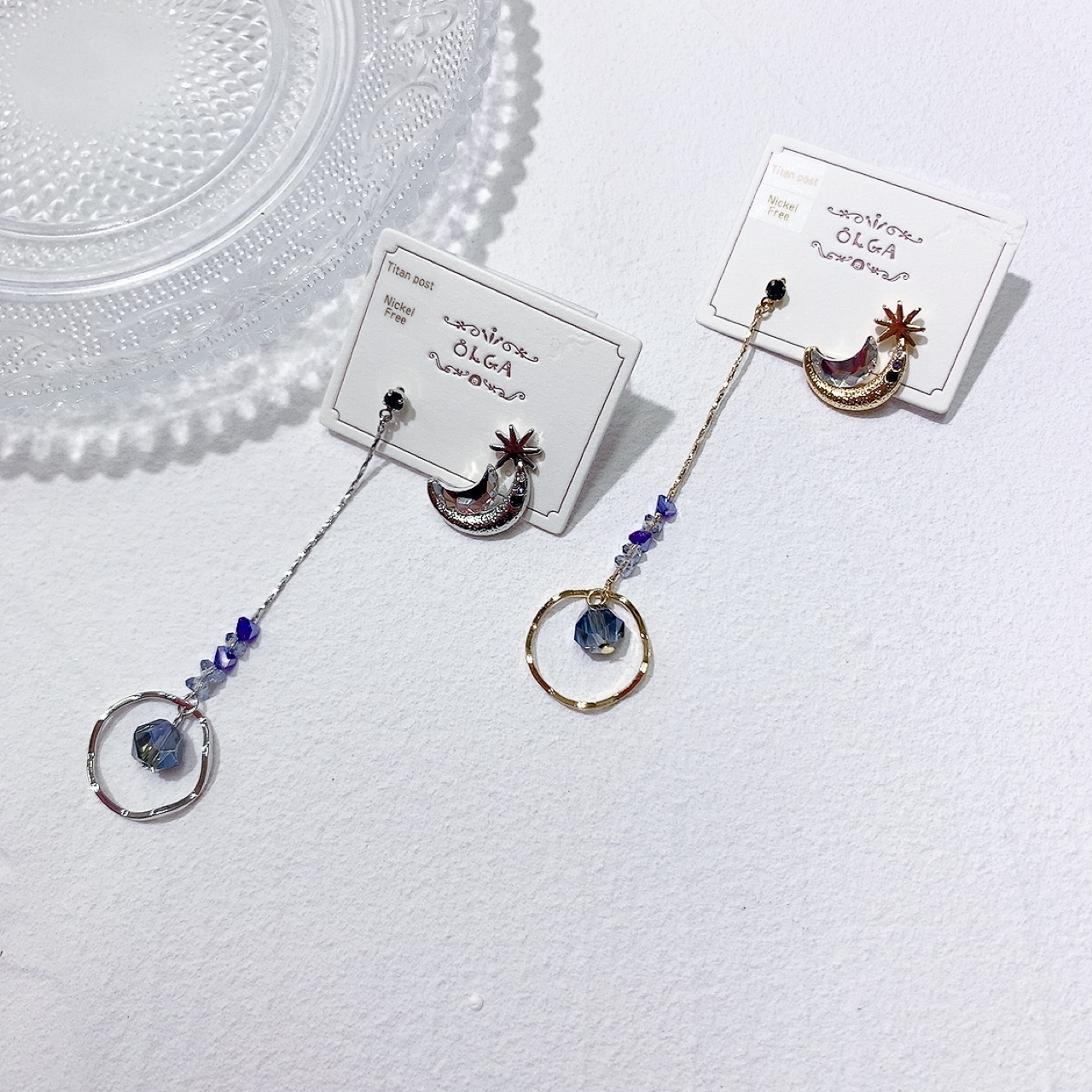 星星月亮長吊耳環 (網站限定優惠)