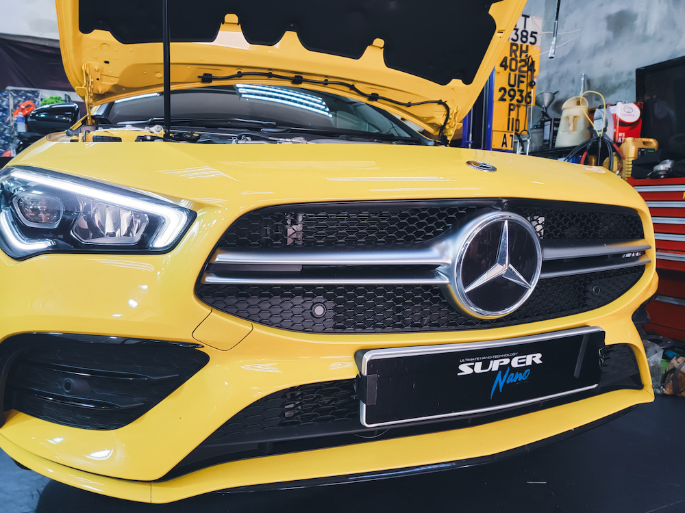 Mercedes-Benz AMG A250 Yellow Super Nano Engine Restorer