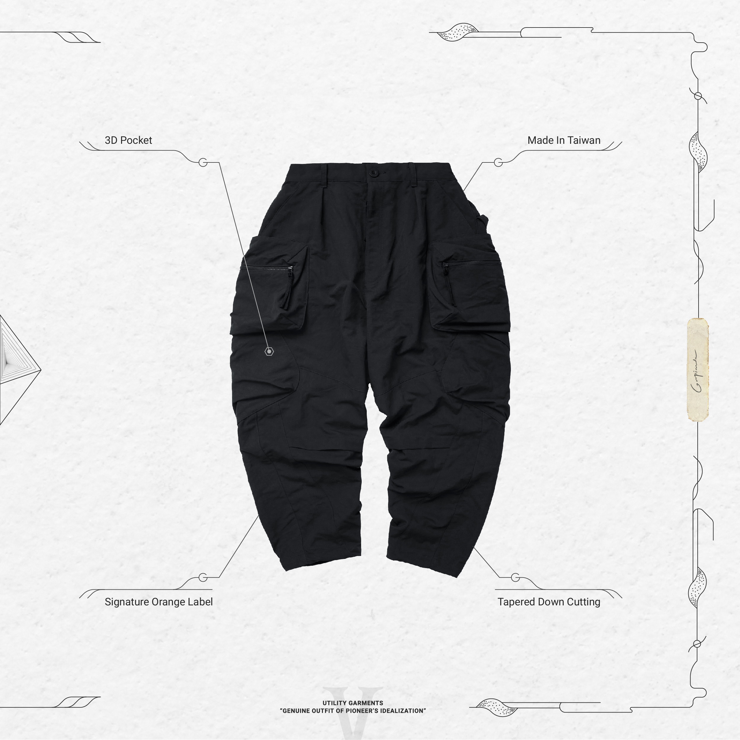 GOOPiMADE 21AW 3D Utility Pants SHADOW-