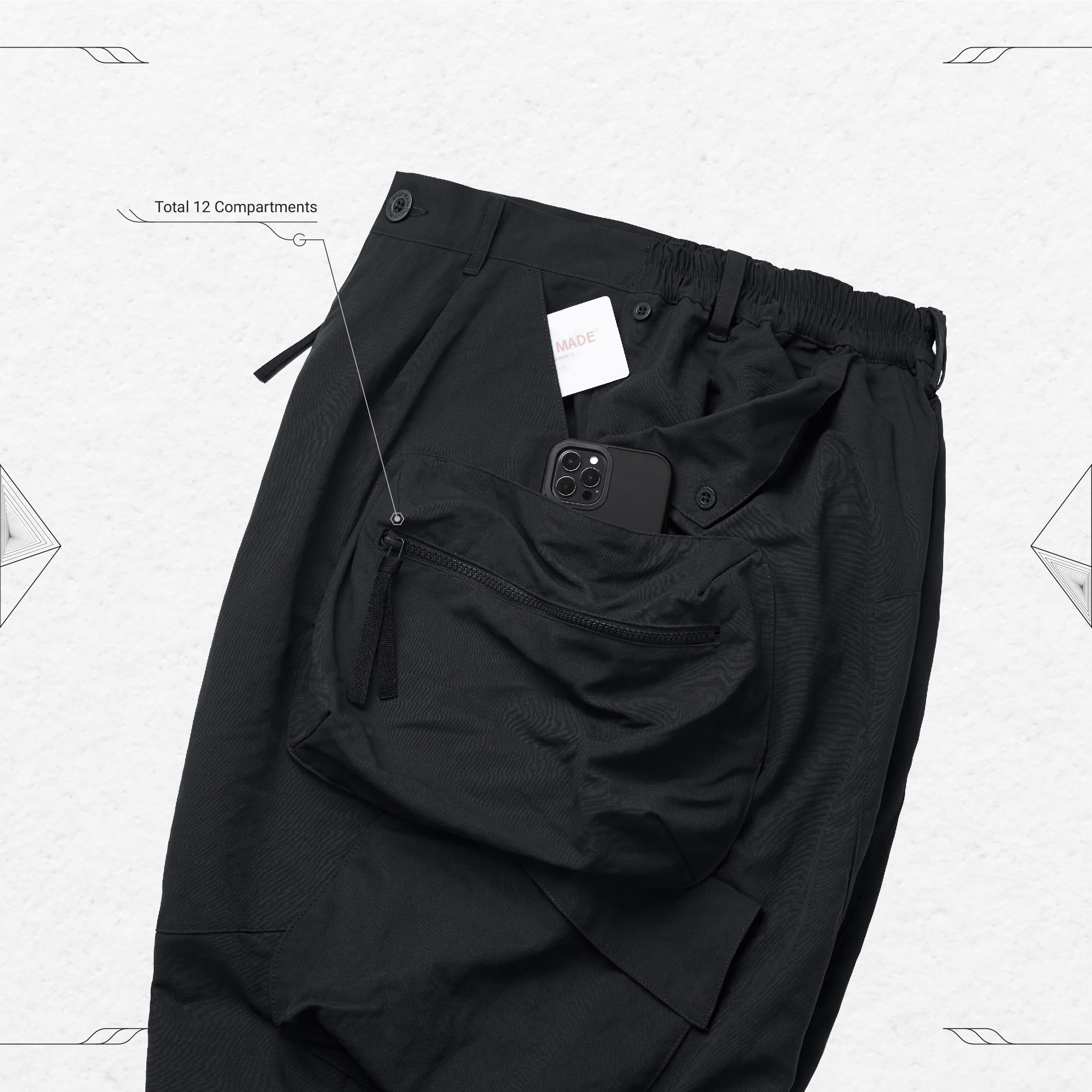P1.L5S - “Choreutics” 3D Utility Pants - Shadow