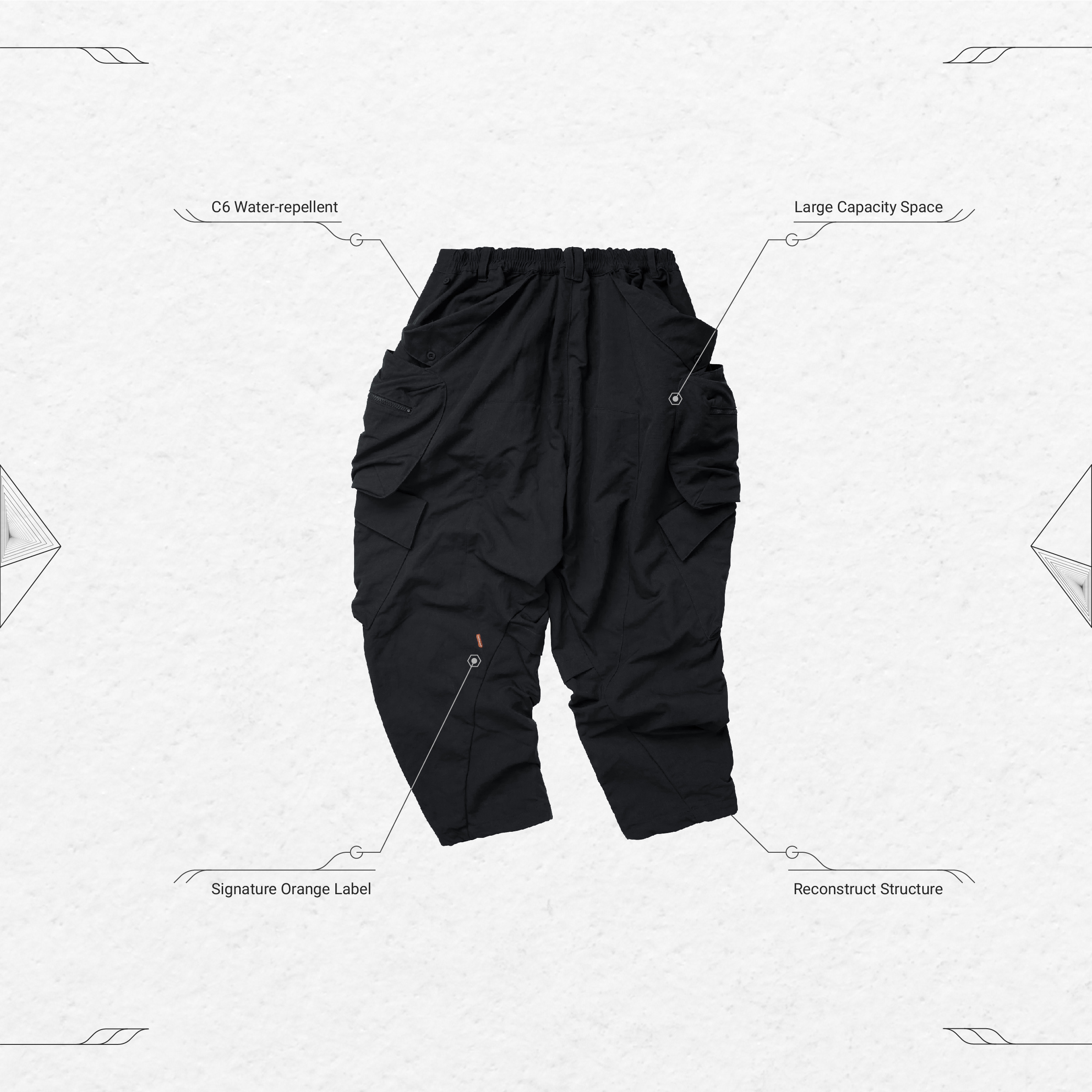 P1.L5S - “Choreutics” 3D Utility Pants - Shadow