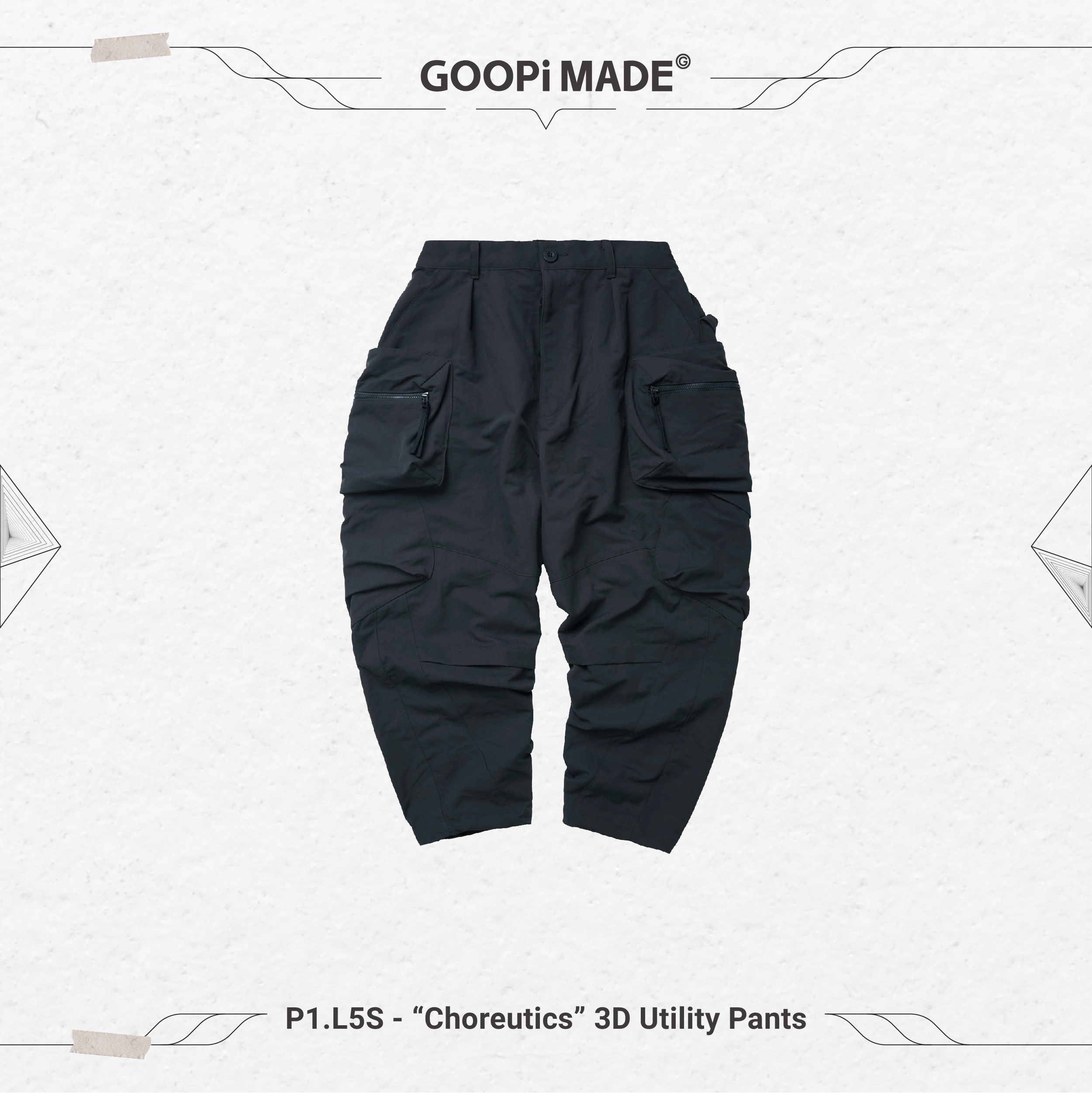 P1.L5S - “Choreutics” 3D Utility Pants - Iron