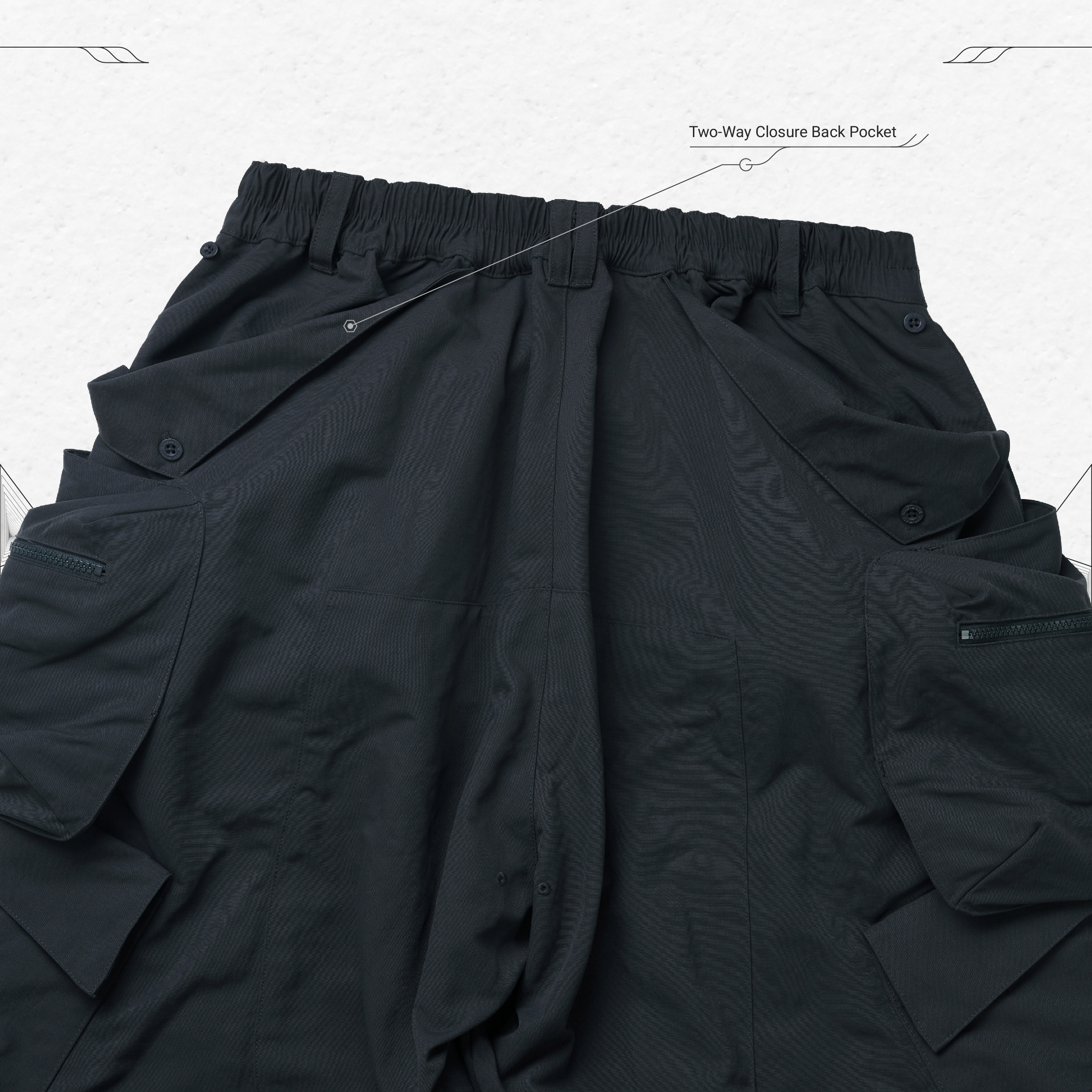 P1.L5S - “Choreutics” 3D Utility Pants - Iron