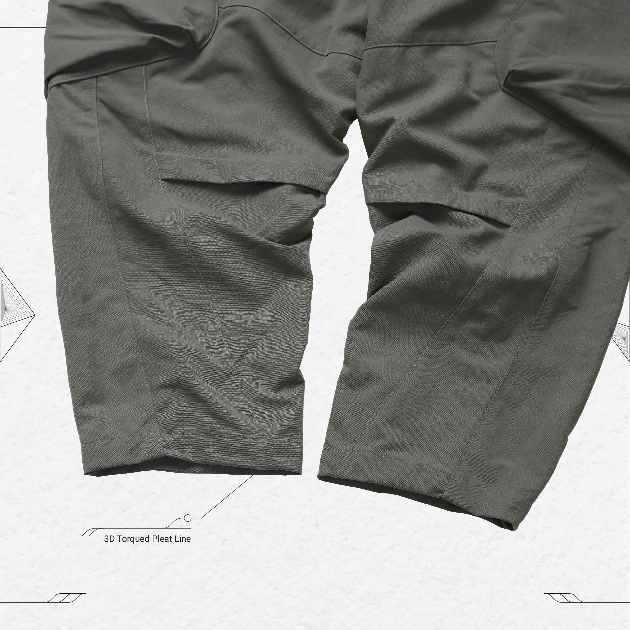P1.L5S - “Choreutics” 3D Utility Pants - Sepia
