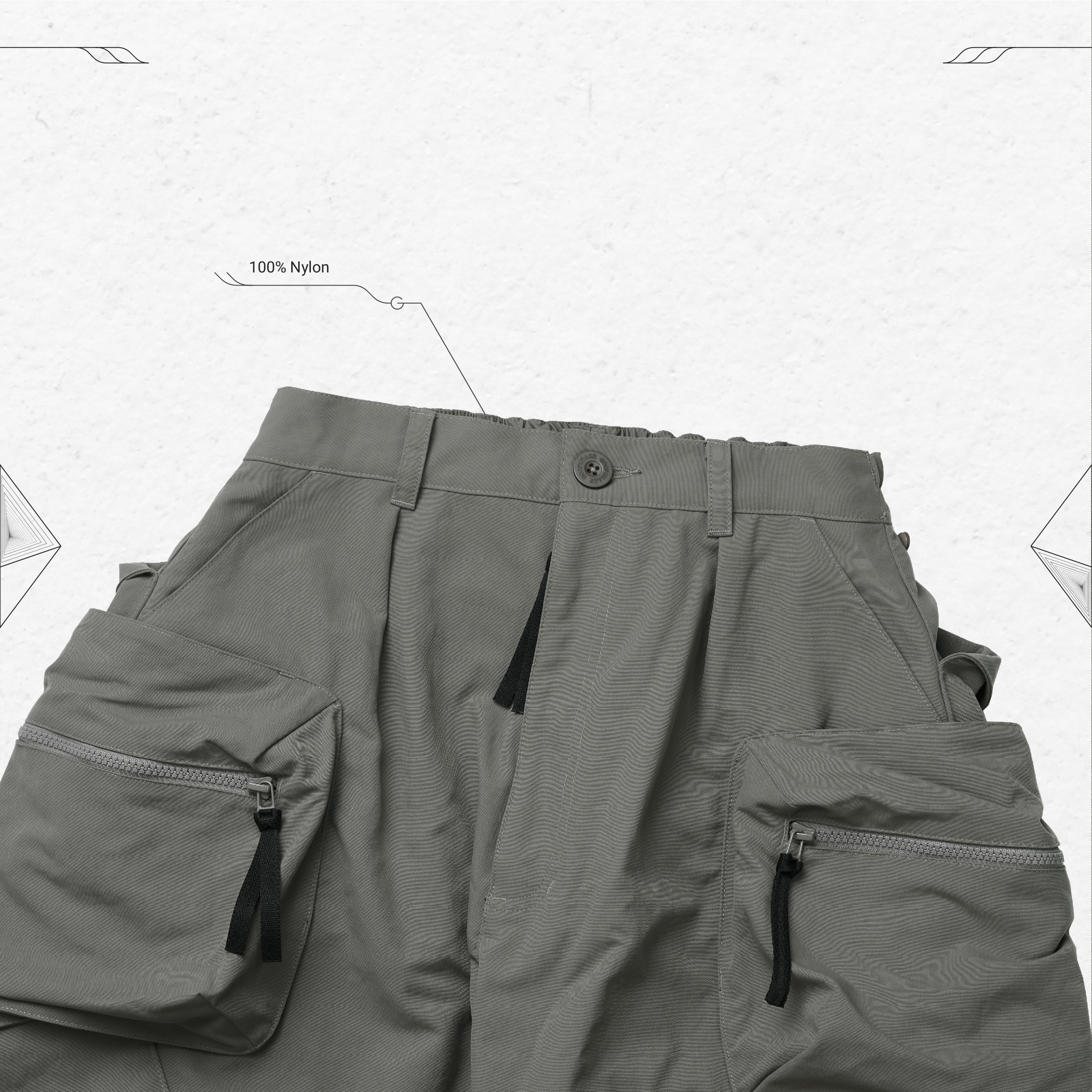 P1.L5S - “Choreutics” 3D Utility Pants - Sepia