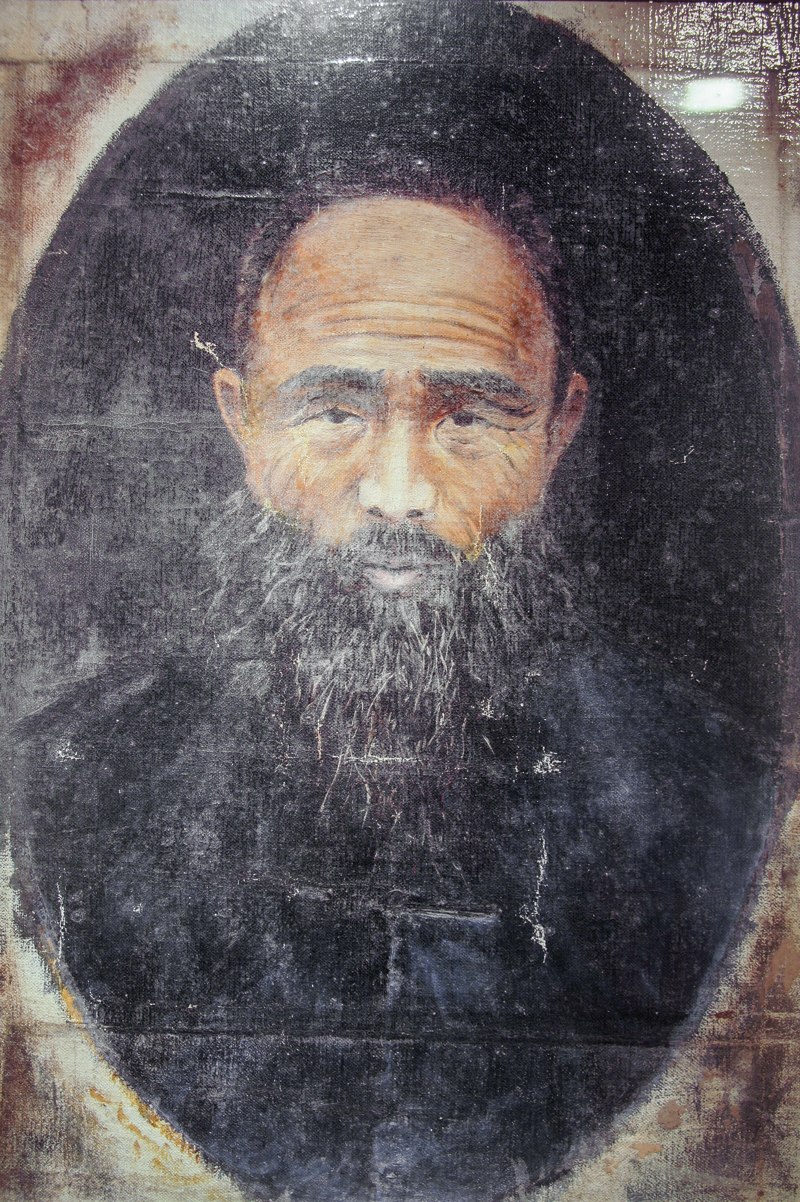 An oil painting of tea master Chang Nai-Miao