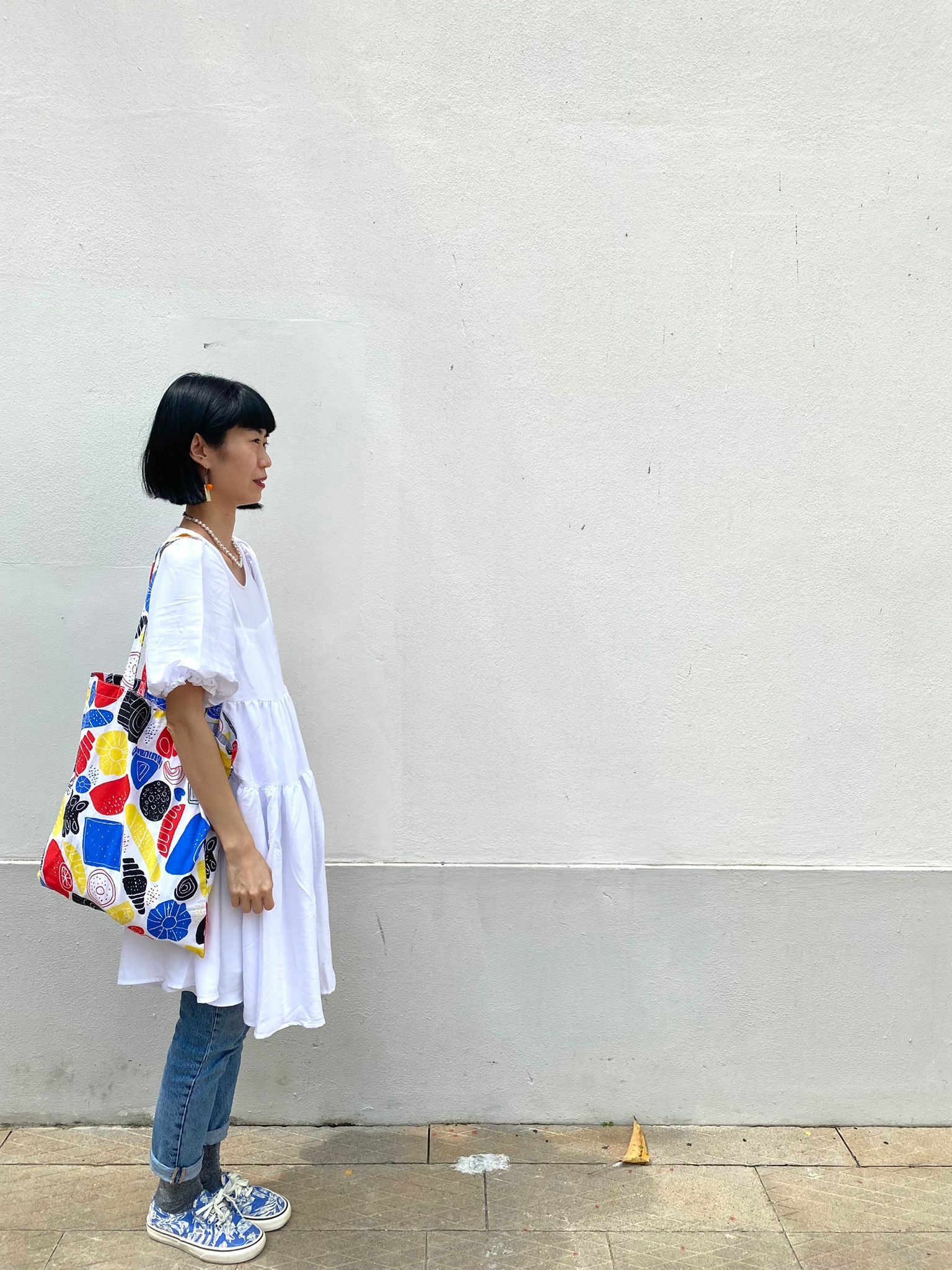 iBakery x ZOEE White Tote Bag