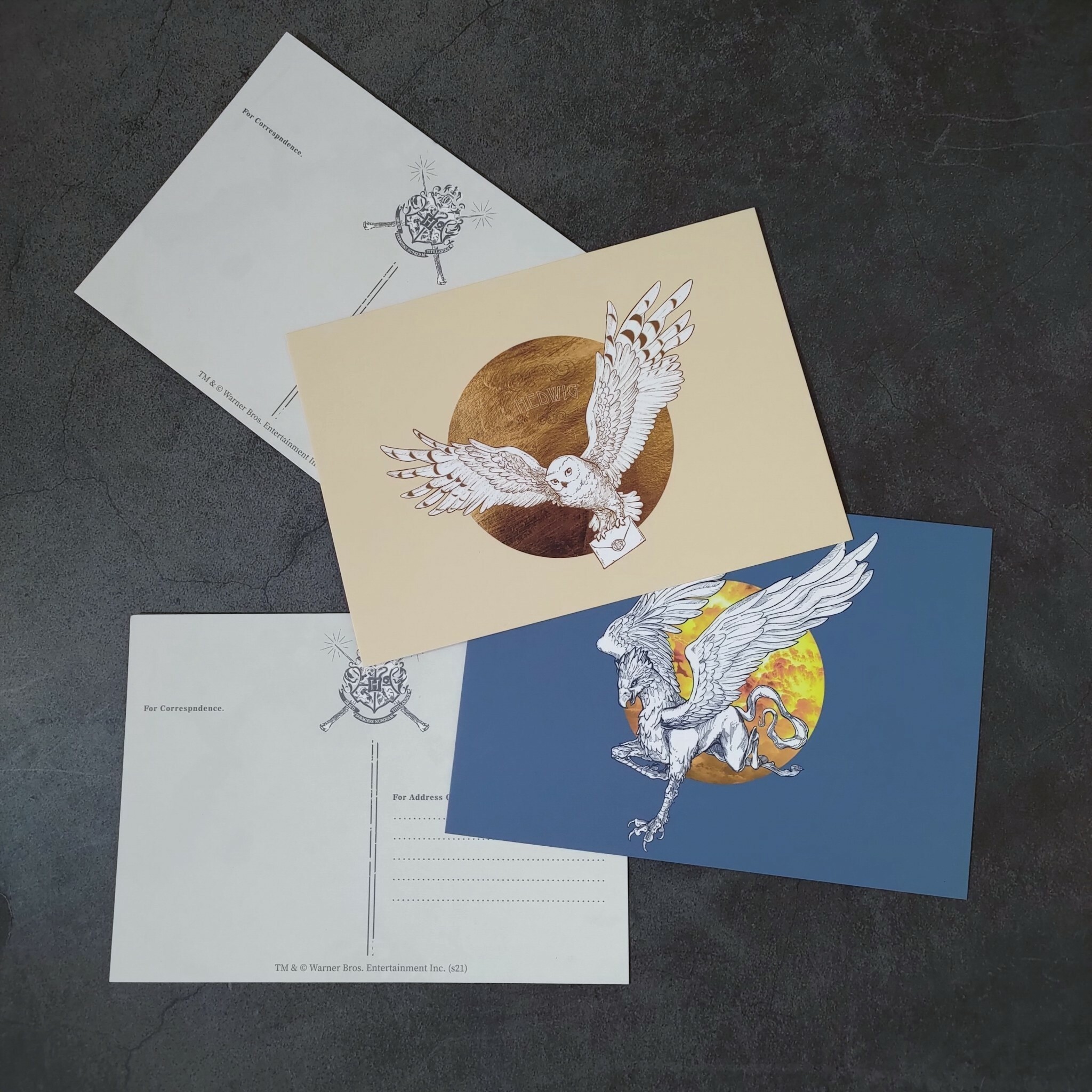 哈利波特-明信片4入組-手繪