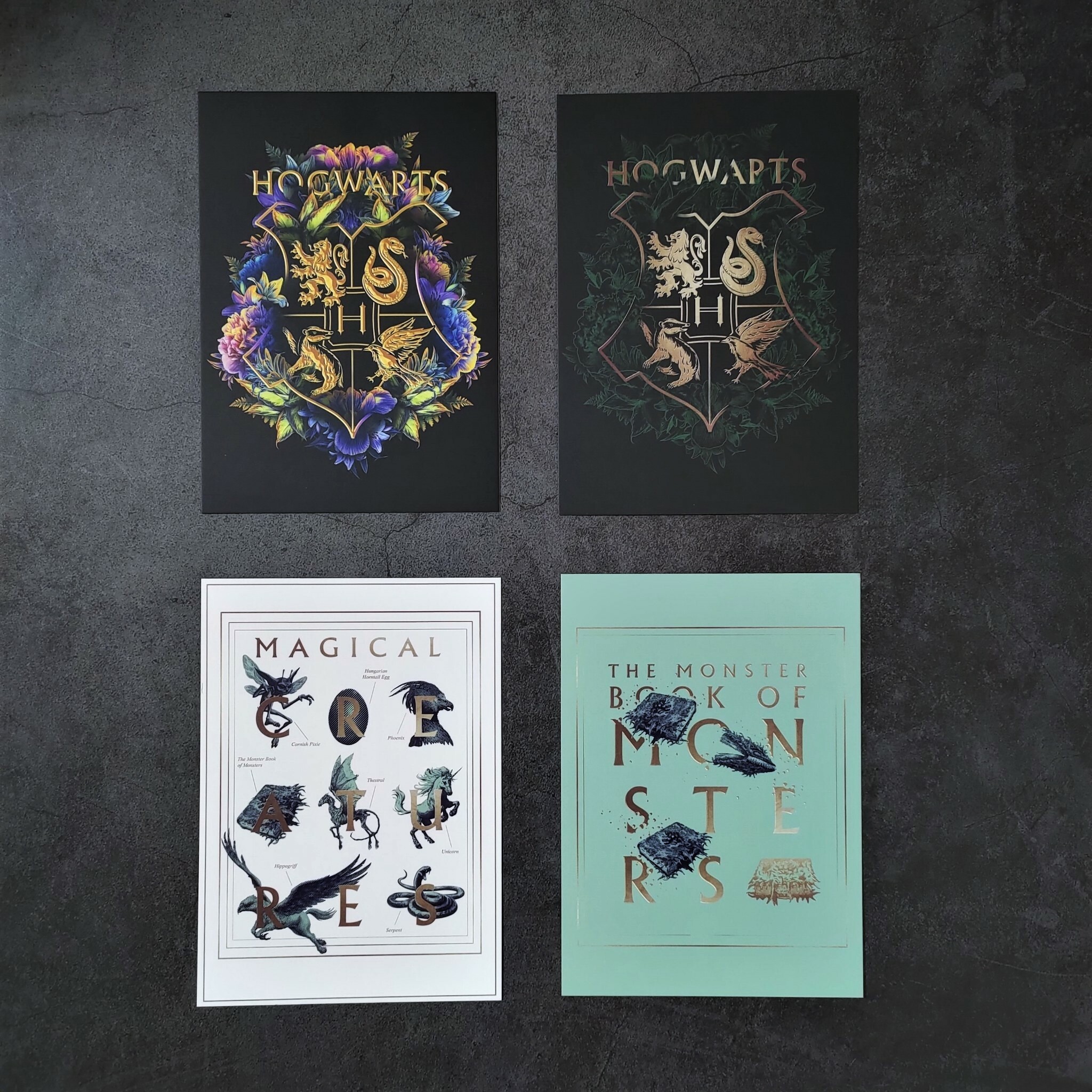 哈利波特-明信片4入組-霍格華茲