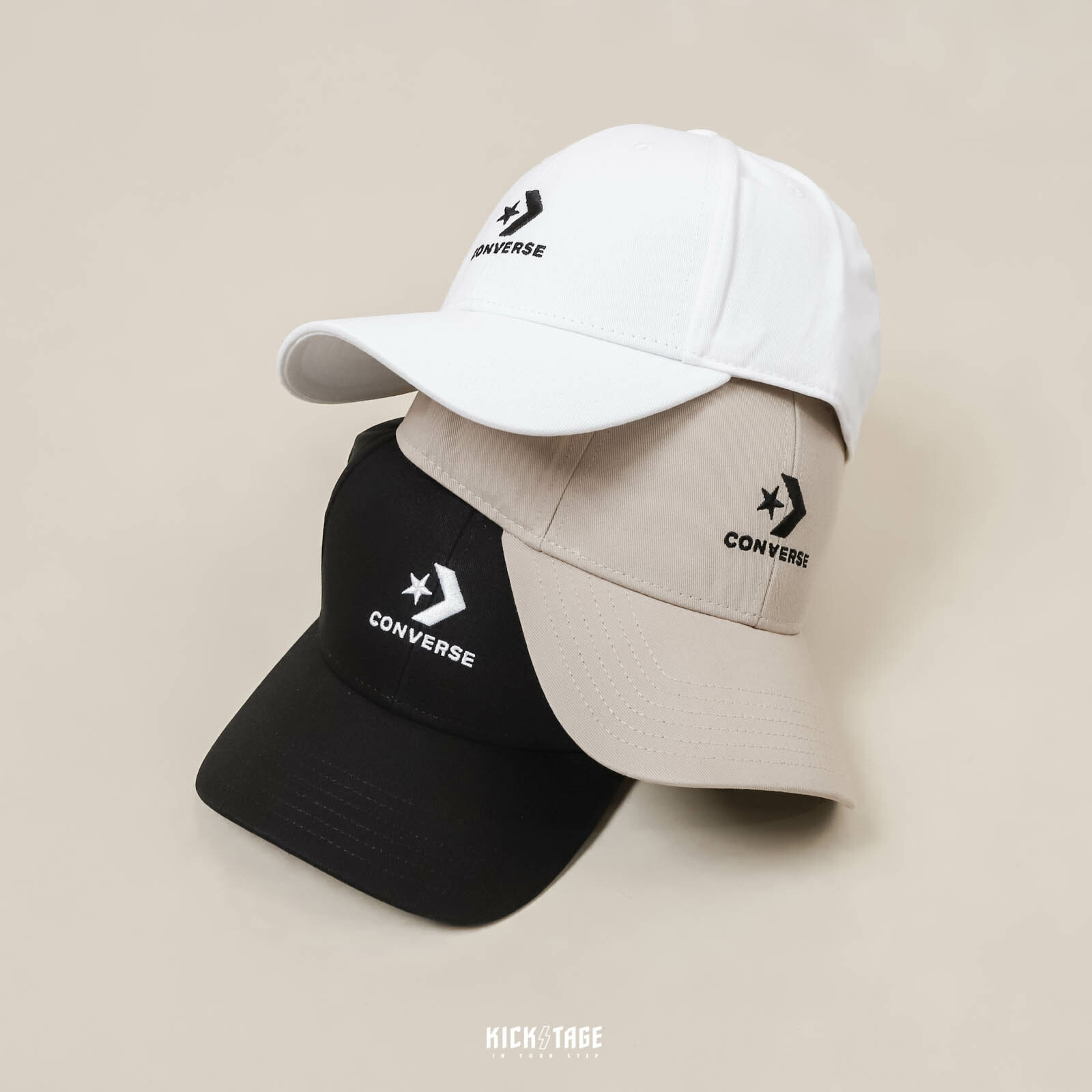 <特價，不退換> CONVERSE LOCK UP BB HPS 奶茶色 淺米色 箭星 刺繡 老帽 遮陽帽 棒球帽【10008479-A25】