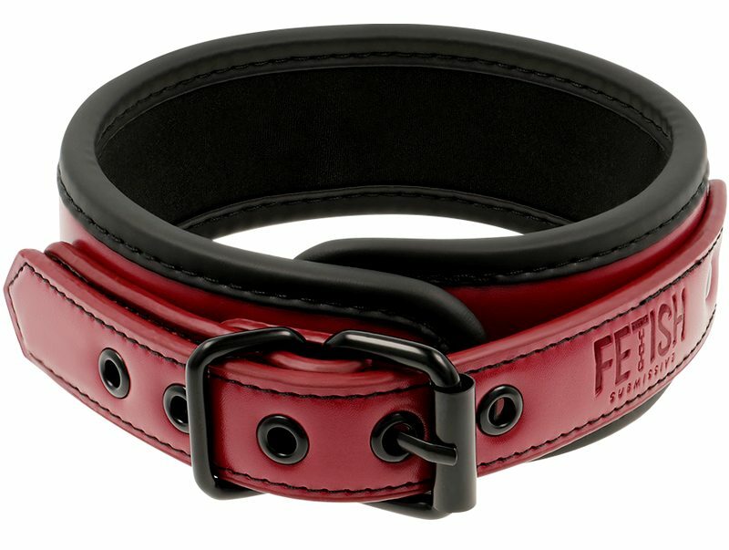 〔西班牙原裝進口〕Fetish Submissive Dark Room 頸圈連牽帶 - 紅色