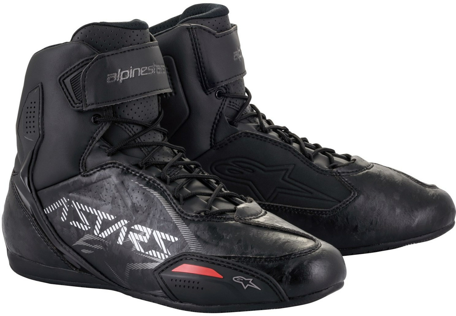 ALPINESTARS FASTER 3 SHOES BLACK GUNMETAL 鍛造碳纖維紋路 車靴