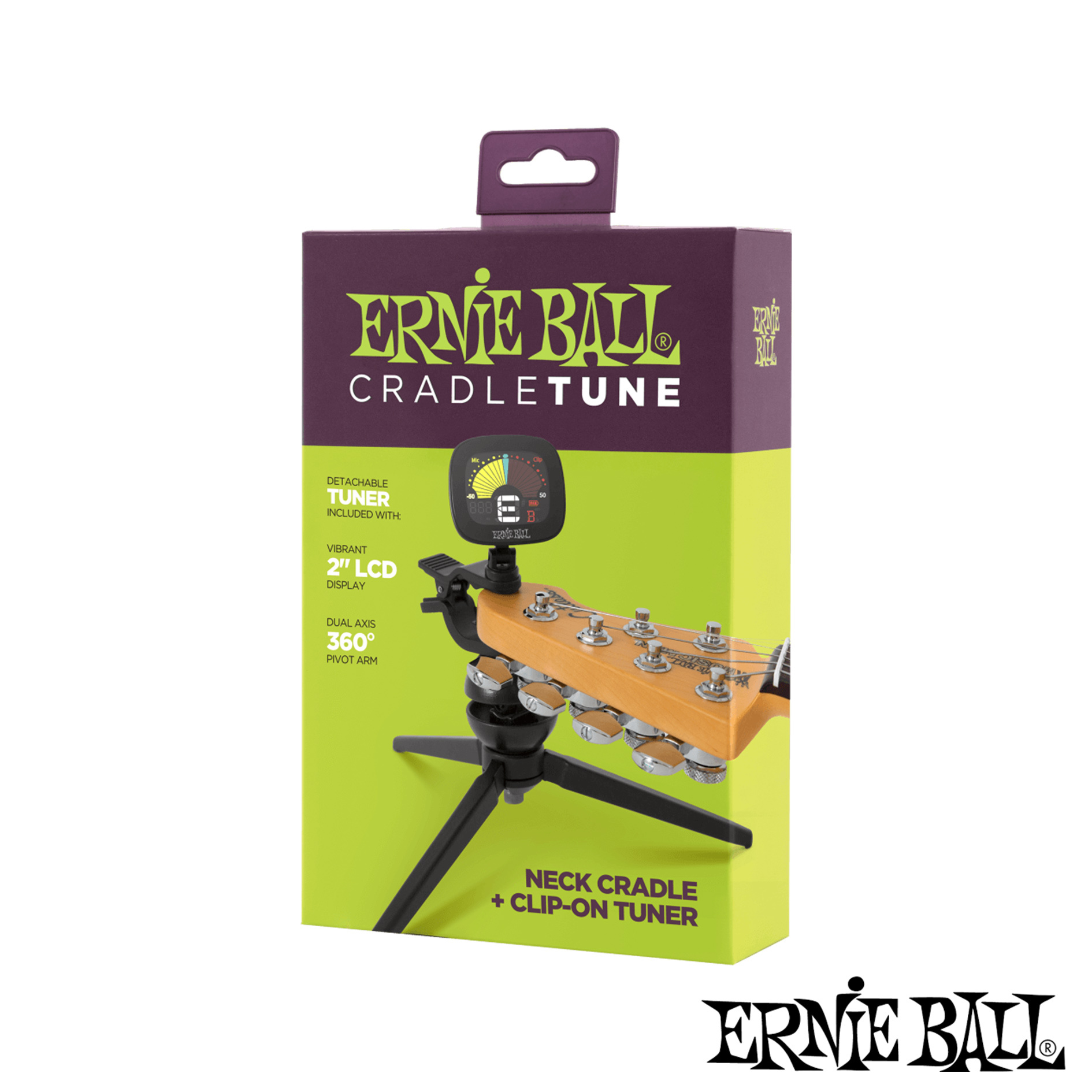 換弦神器 Ernie Ball CradleTune 夾式調音器/三腳架
