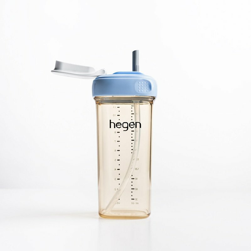 hegen PCTO™ 輕飲時光PPSU方圓型寬口吸管杯330ml-沁藍