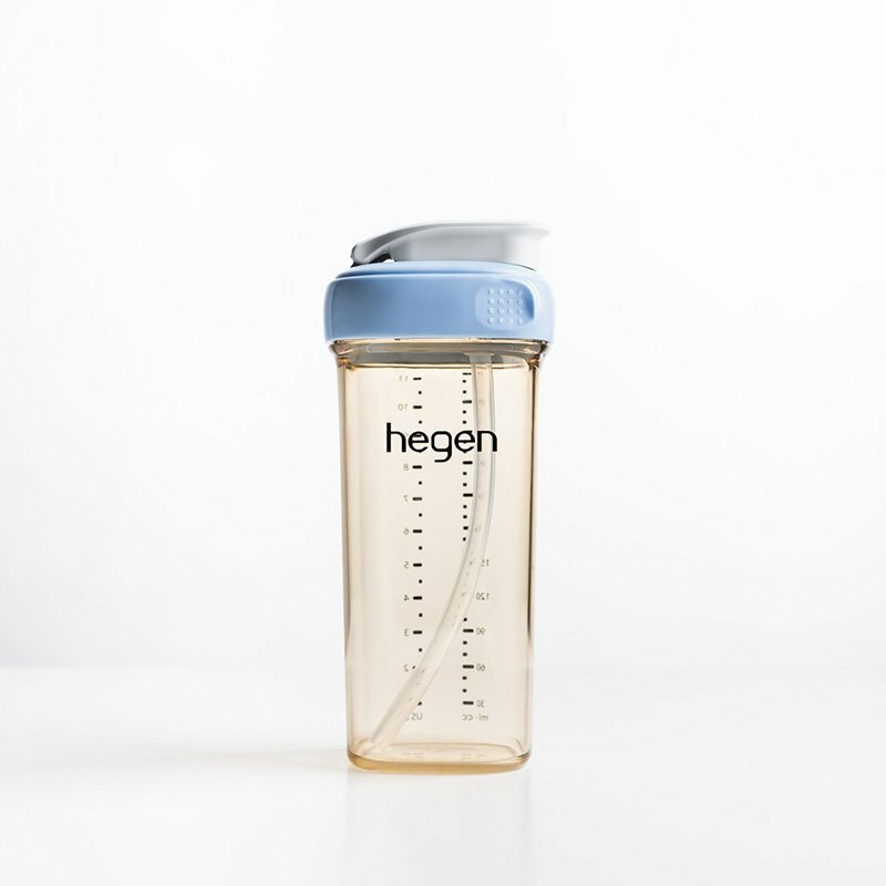 hegen PCTO™ 輕飲時光PPSU方圓型寬口吸管杯330ml-沁藍