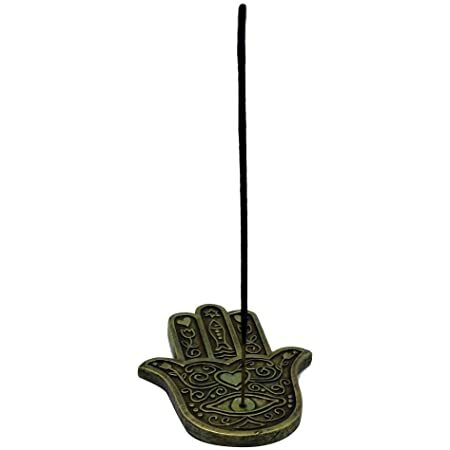 4"X5" HAMSA HAND FLAT INCENSE BURNER