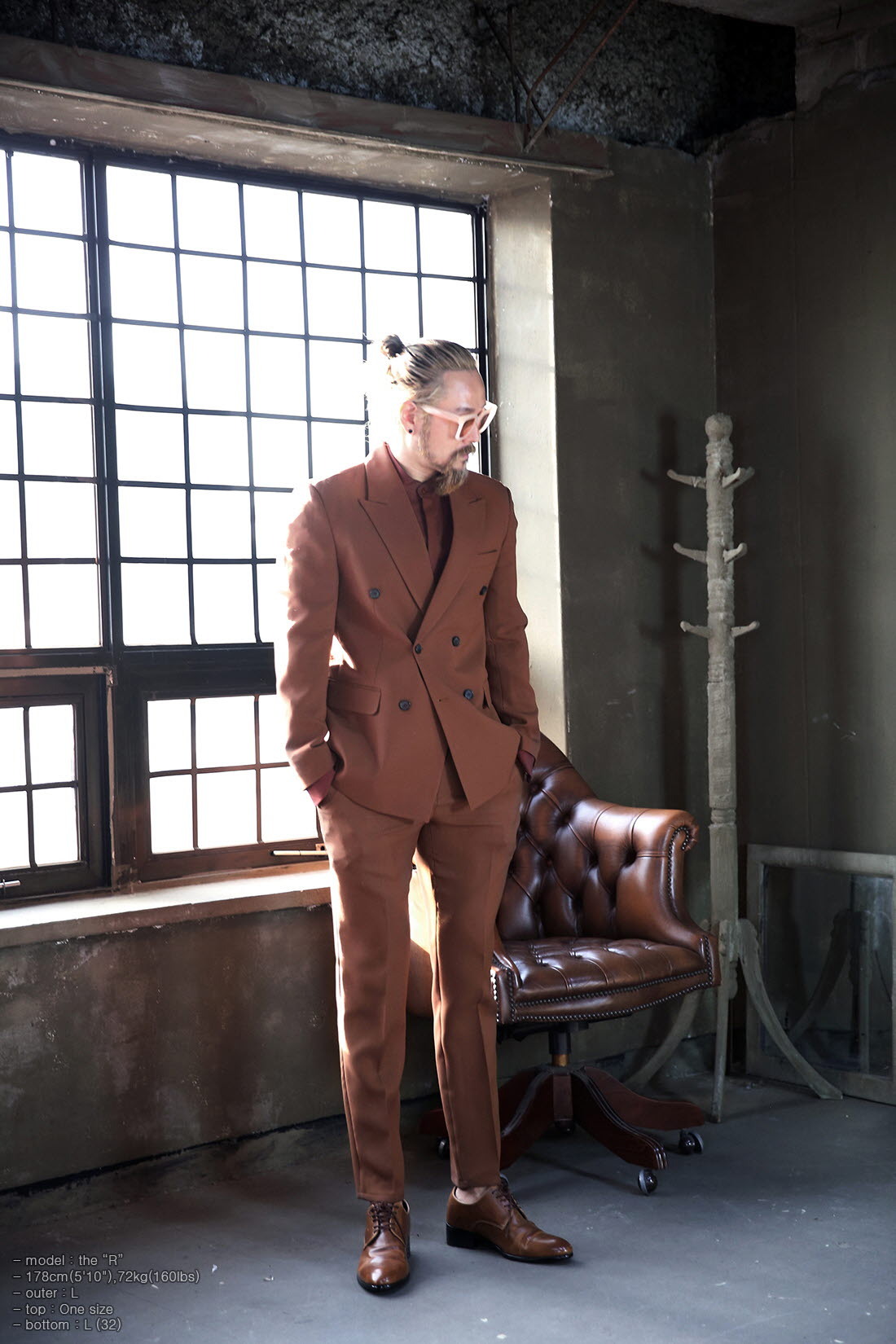 彩色雙排扣西裝外套