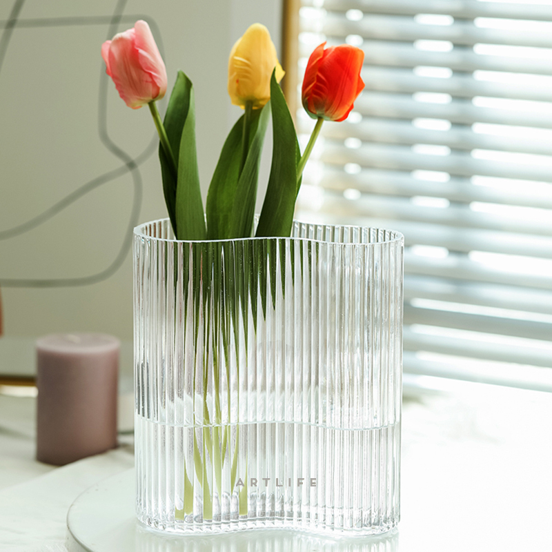 波紋透明花瓶