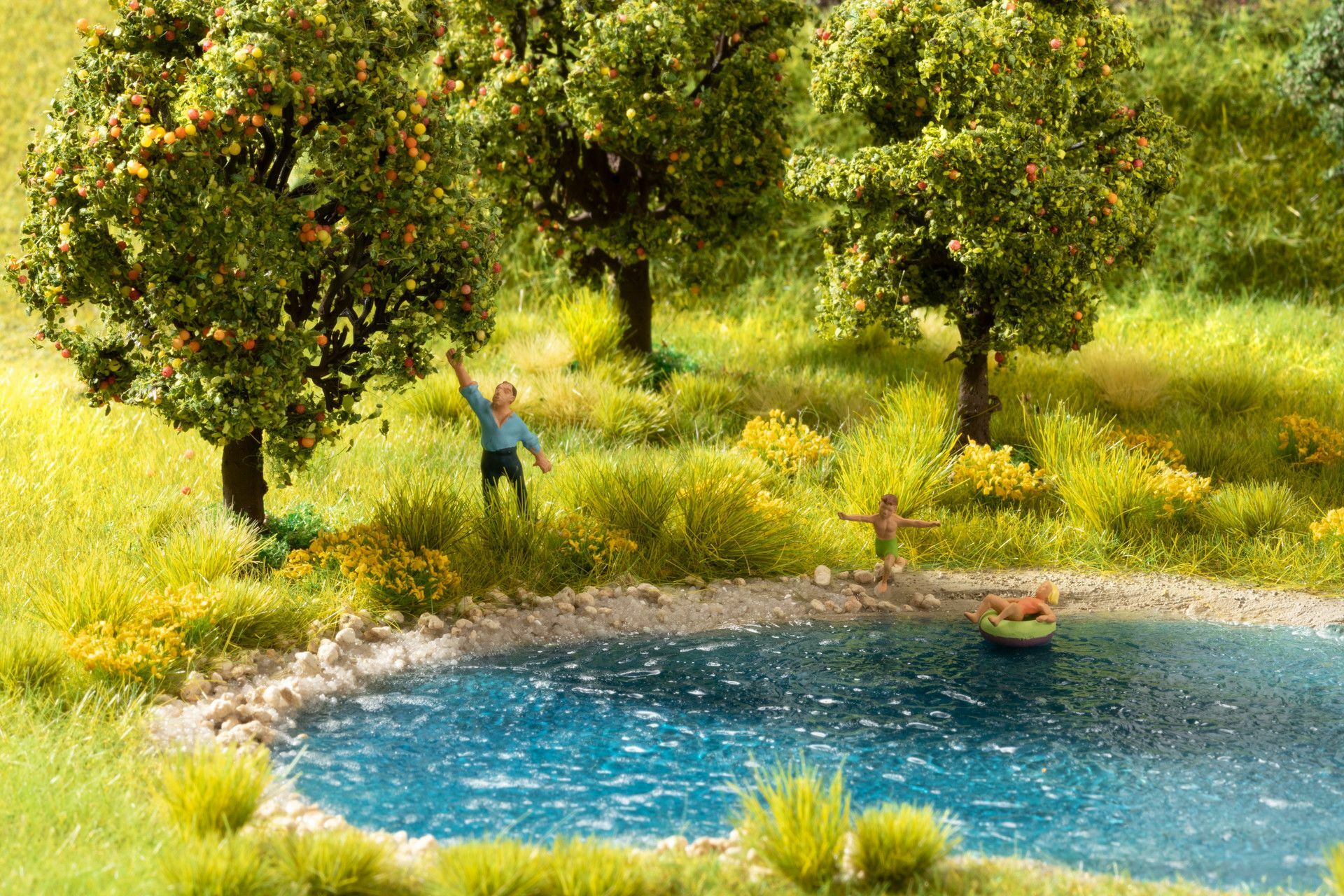 Noch 60774 HO規 Vegetation Starter Set On the Bank 湖岸上植被基本組