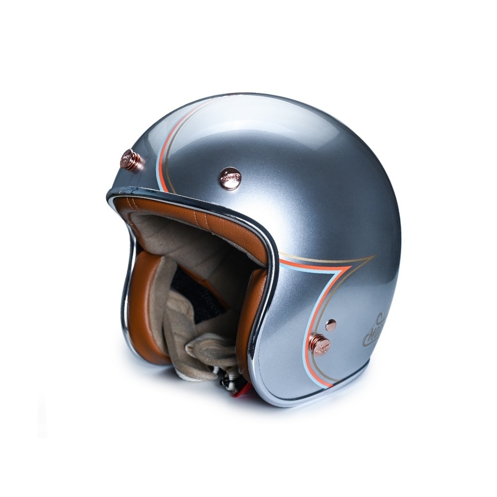 MODER  JONES 瓊斯 不老騎士聯名公益帽 亮光星空銀 3/4罩 復古帽