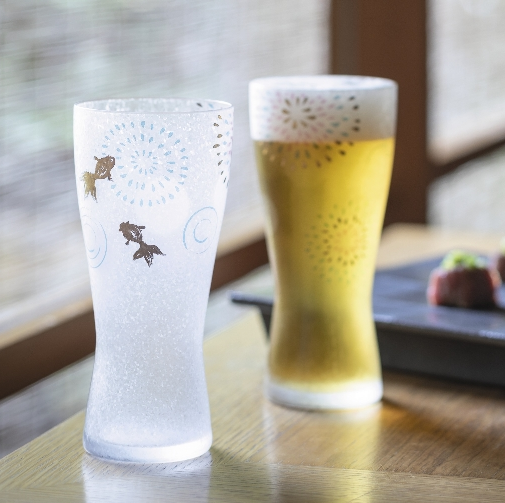 ADERIA 花火金魚對杯組-310ml/2入禮盒組