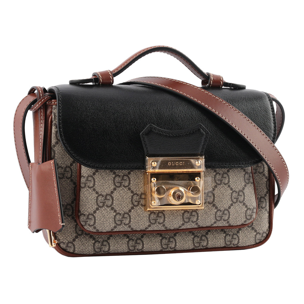 【GUCCI】Ouverture GG掛鎖迷你手提/肩背2用包