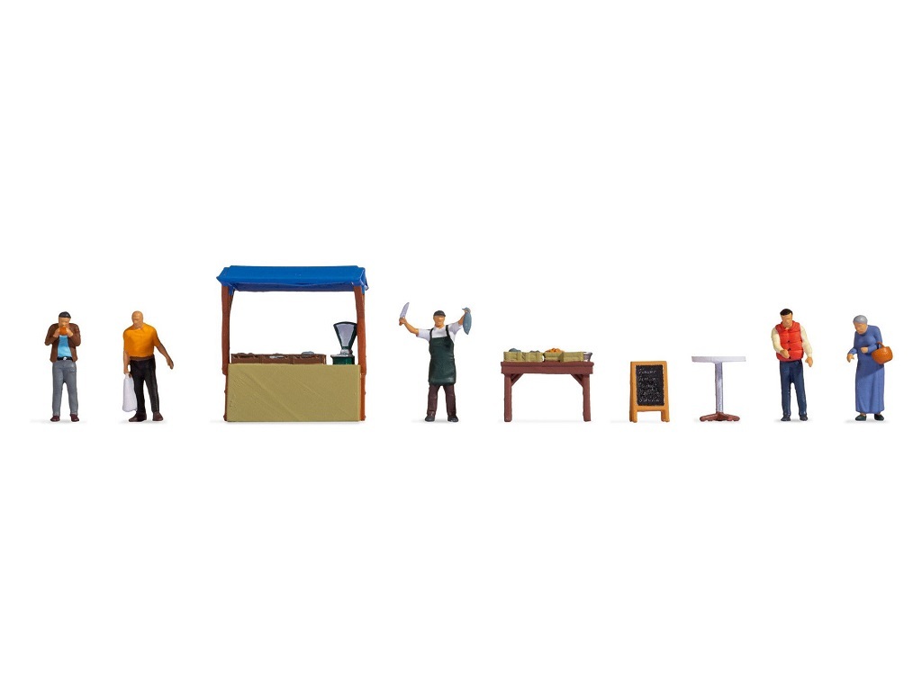 Noch 16228 HO規 Fish Stall 賣魚攤販