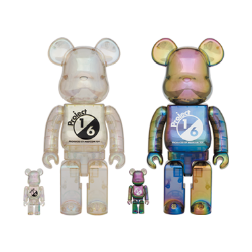 BE@RBRICK project 1/6 100％ & 400％ CLEAR BLACK CHROME