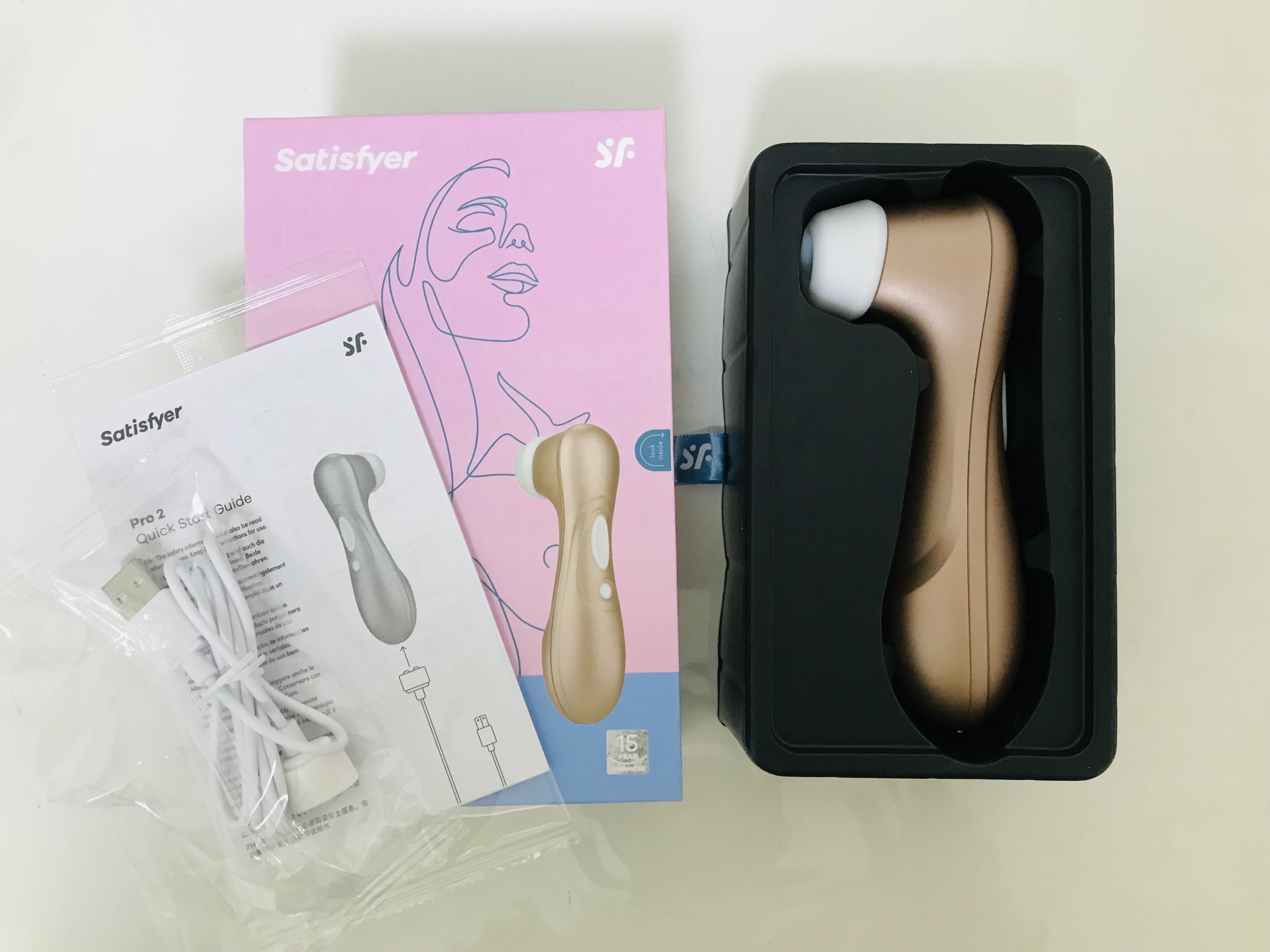 Satisfyer｜陰蒂吸吮按摩器Pro 2，內容物實拍