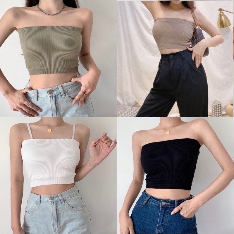 螺紋彈力平口背心/四色