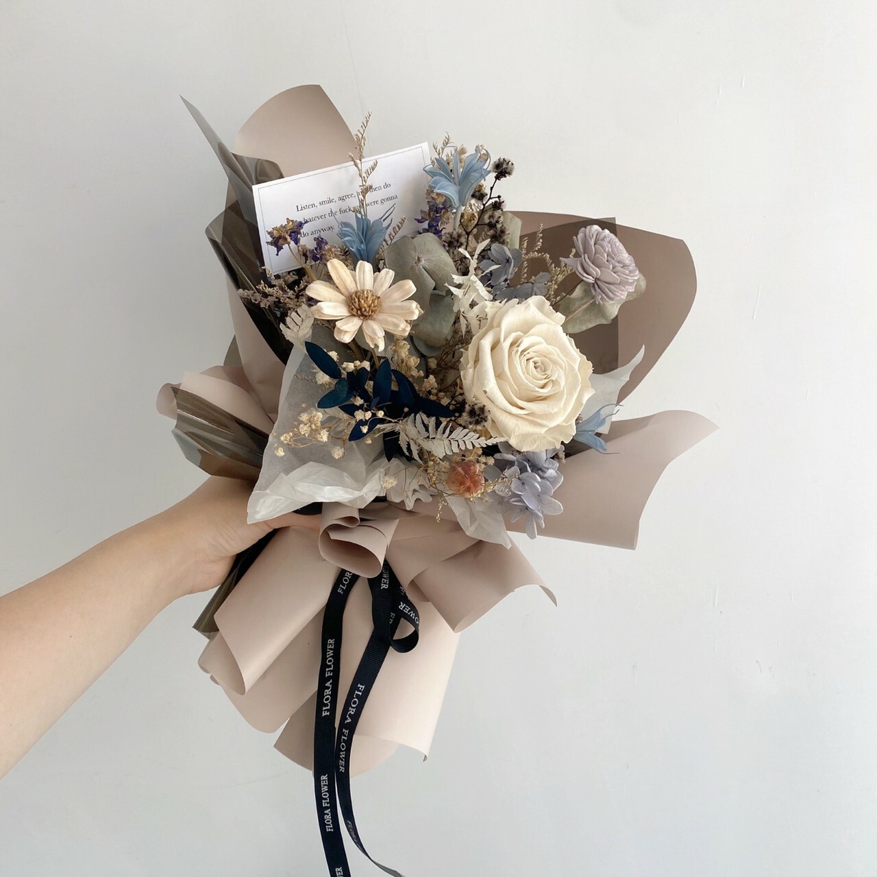 永生花束-英倫奶茶