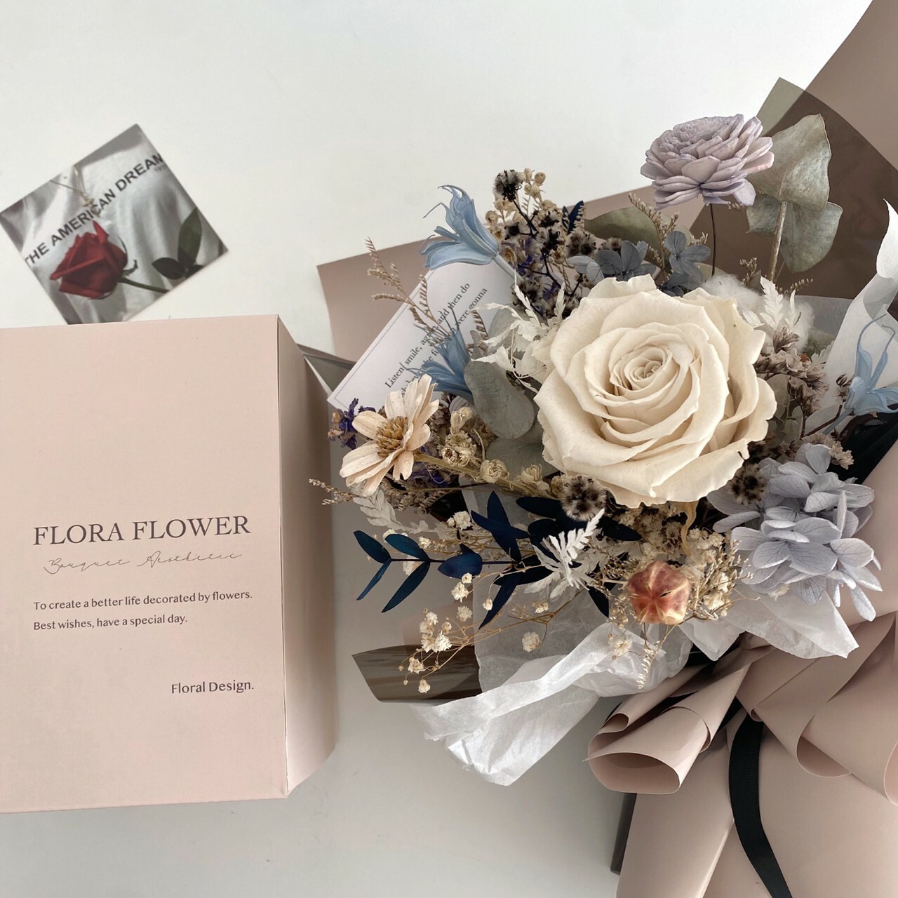 永生花束-英倫奶茶