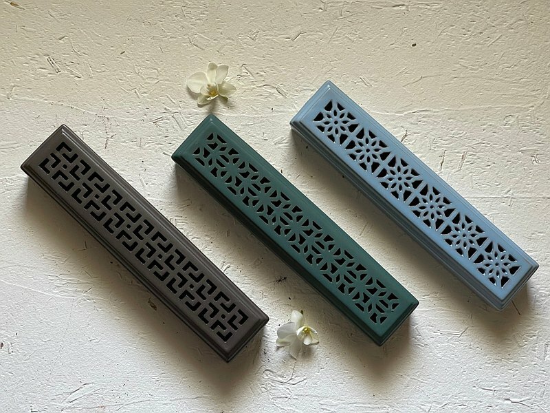 自製臥香適用 古色古香陶瓷鏤空臥香爐 香盒