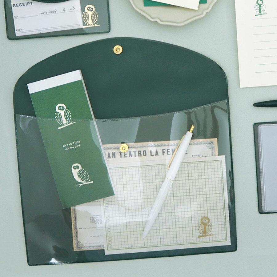 日本 午睡動物 A5收納袋 貓頭鷹