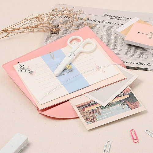 日本 午睡動物 A6收納袋(小) 紅鶴