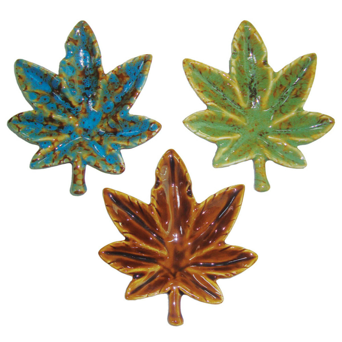 GLAZED PORCELAIN ASHTRAYS