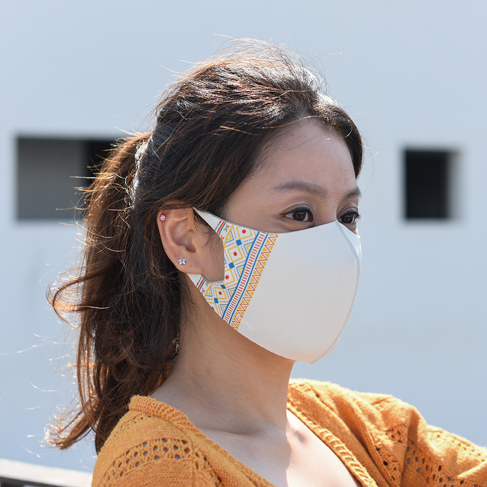 ｜波西米亞-米｜舒適美-3D立體透氣抗菌口罩