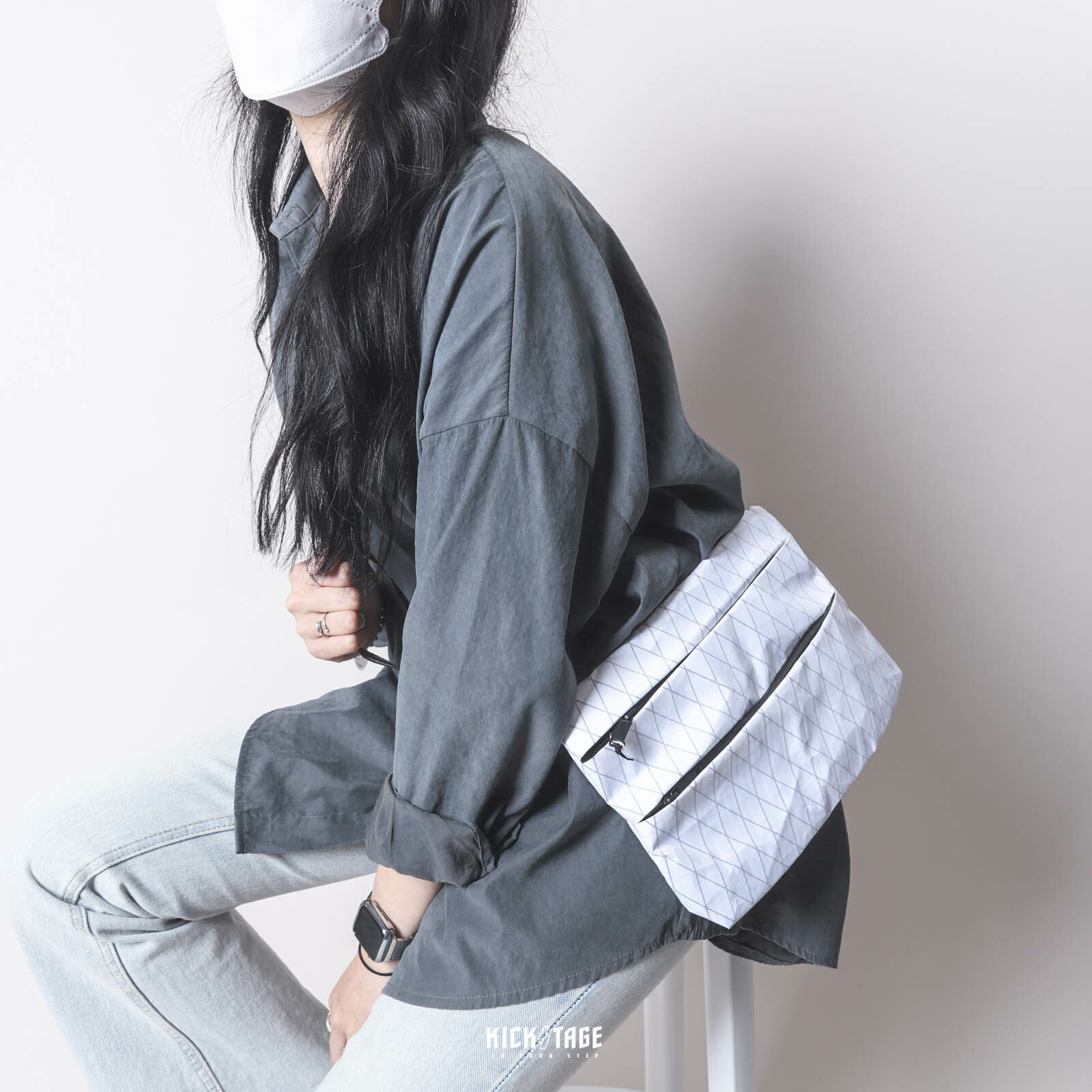 <特價不退換> L號大款 F/CE X-PAC SACOCHE BAG 黑色 白色 駝色 抗撕裂 側背包 單車補給袋【F1902XP0042】