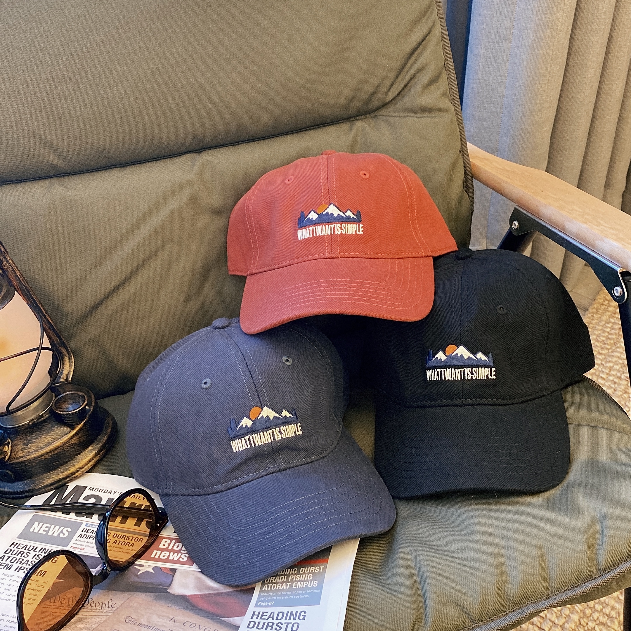 山頂圖案老帽/四色