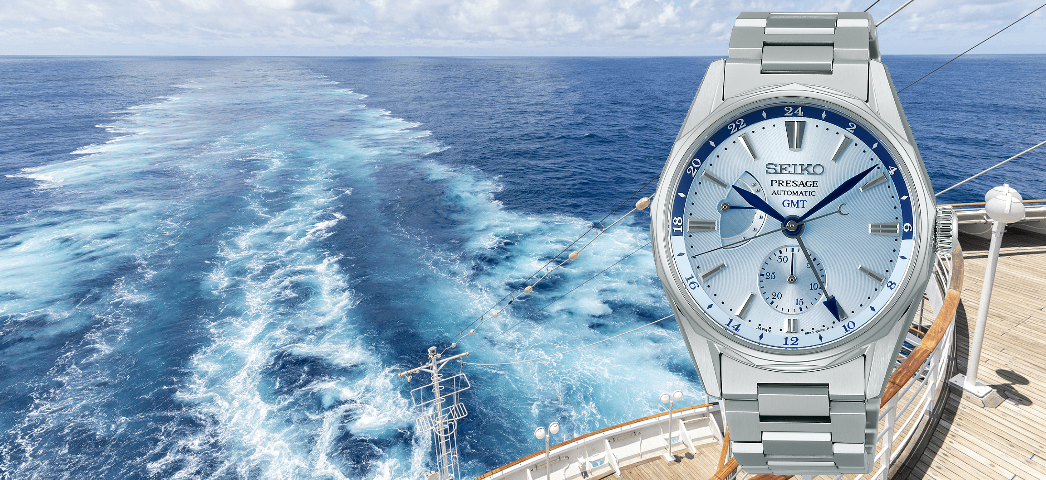 Seiko Presage Ocean Traveler 鈦金屬兩地時間自動機械手錶SARF011