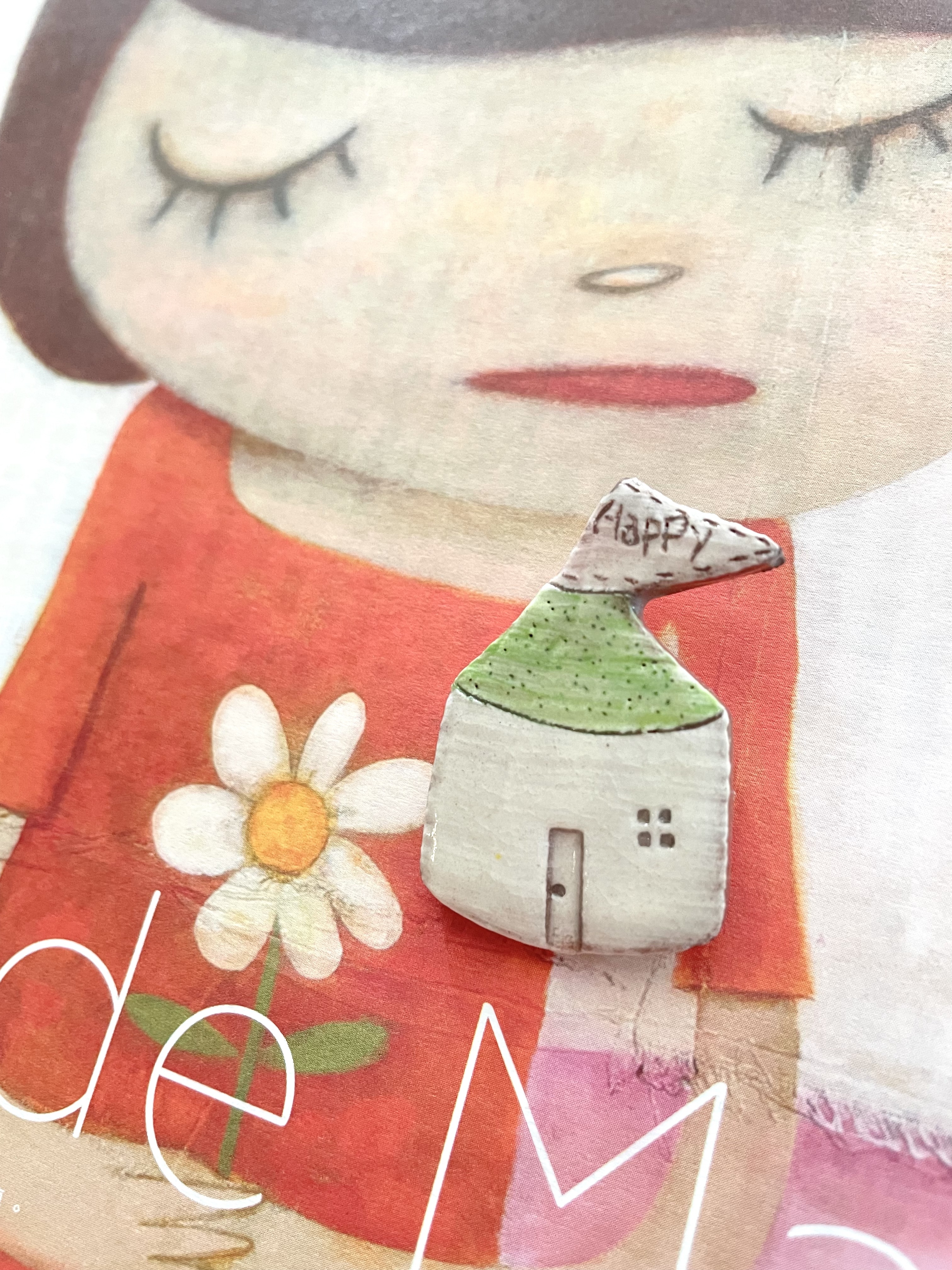 Happy 小房子別針