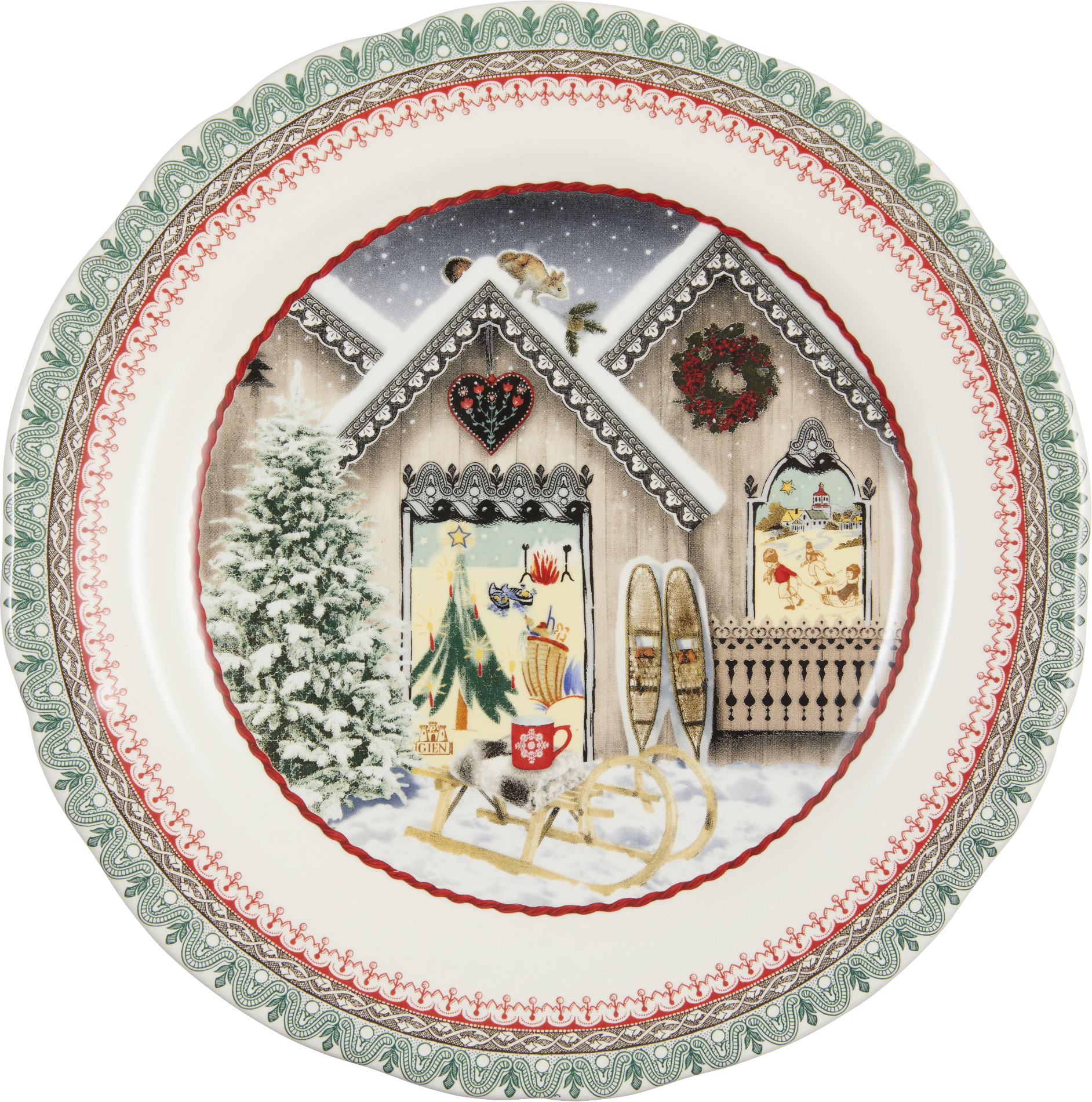 Christmas Vintage Chalet Christmas Plate 2021