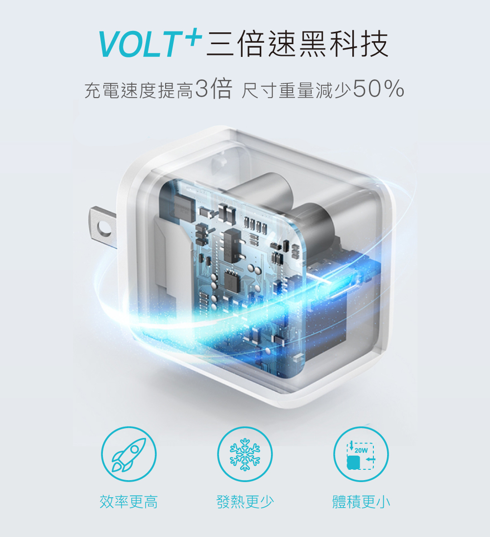 VOLT+ 20W 迷你快速充電器