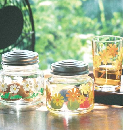 日本ADERIA  昭和復古花朵糖果罐 / 共4款 玻璃罐