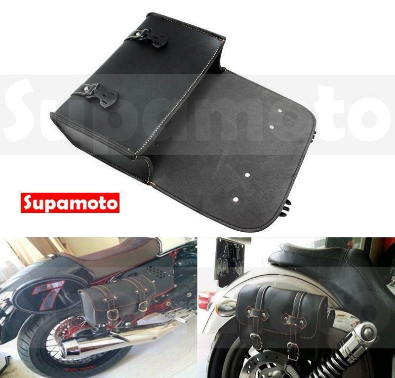 -Supamoto- MG85─雙皮帶馬鞍包 (皮革圓筒包/CB350/車頭包/復古檔車改裝/側包/側箱/車尾包)