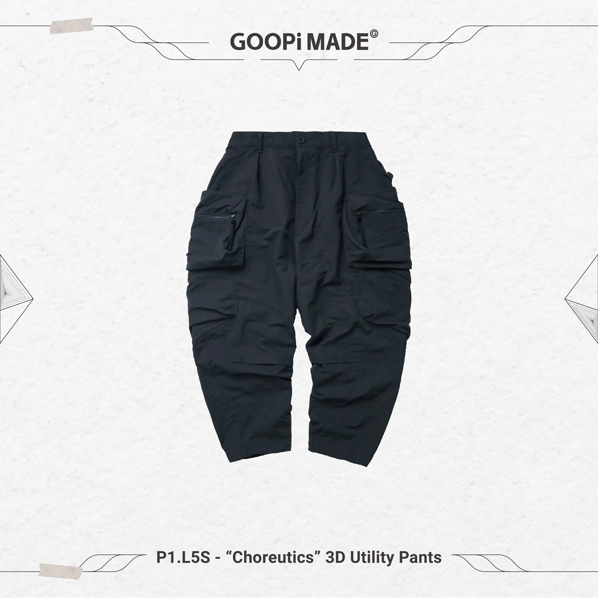 GOOPiMADE® 21 A/W P1.L5S - “Choreutics” 3D Utility Pant