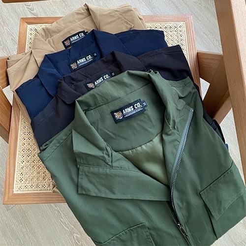 ARMS 軍事口袋 哈靈頓 外套