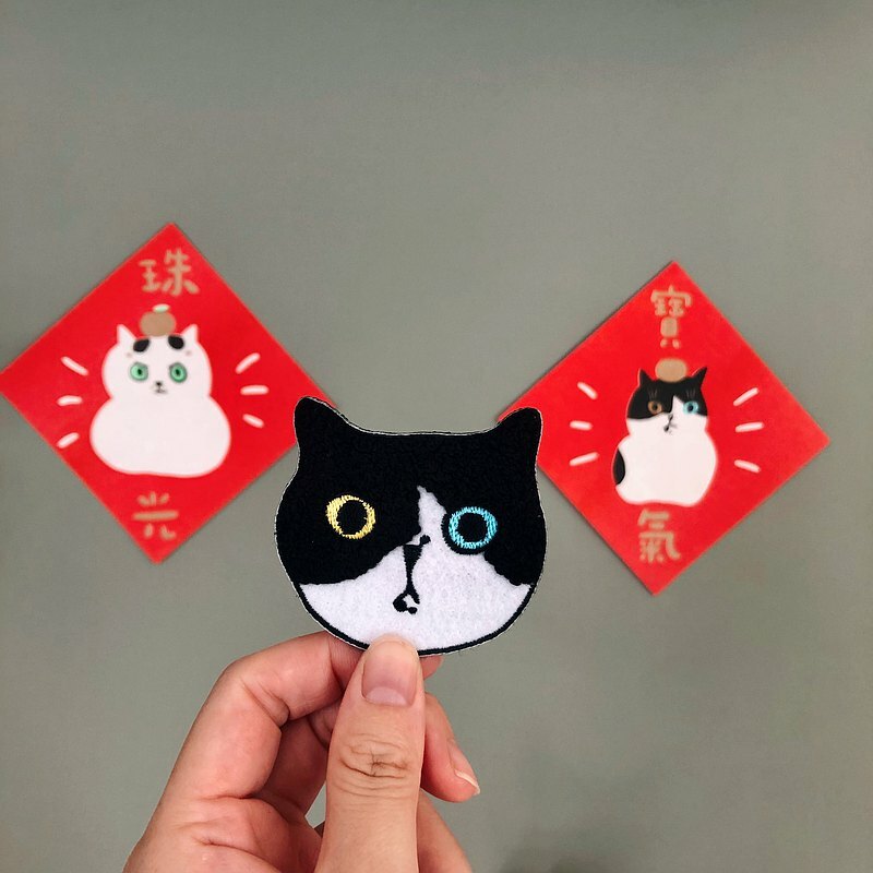 superB studio 阿喵理髮廳 貓咪繡花別針 王帥寶