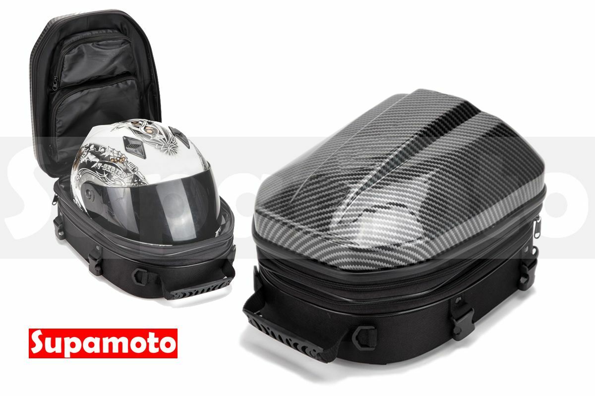 -Supamoto- 硬殼 車尾包 DP77 安全帽 全罩 駝峰包 碳纖維 卡夢 後座包 尾包 仿賽 防水包 後背包